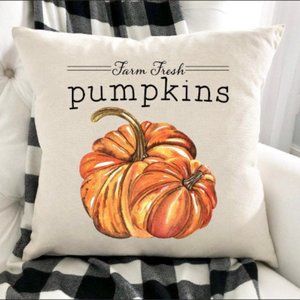 Throw Pillow- Orange Painted Pumpkins